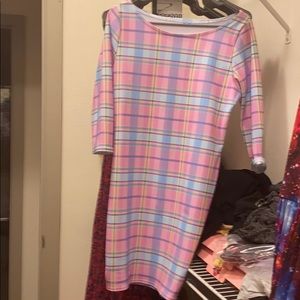 BlackMilk Pink Tartan Body Con Dress